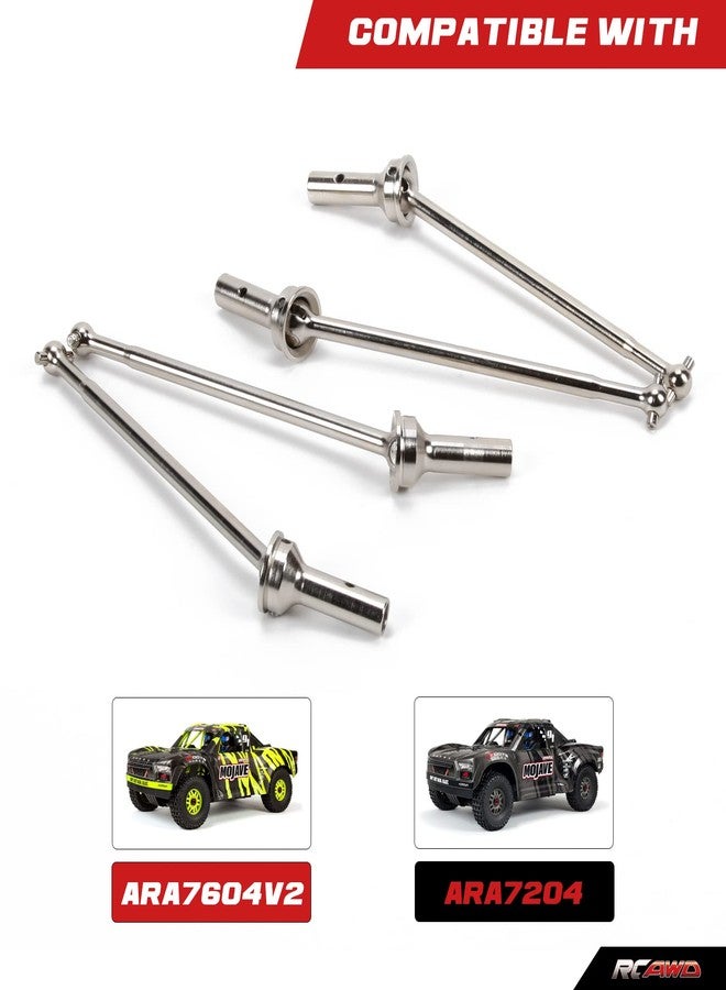 RCAWD CVD Driveshaft for ARRMA 6S, 1/7 Mojave 6S & Roller Upgrades Parts, 109mm #45 Steel Drive shafts w CVD AXLE Hop Ups for #ARA310954 Silver - Image 2